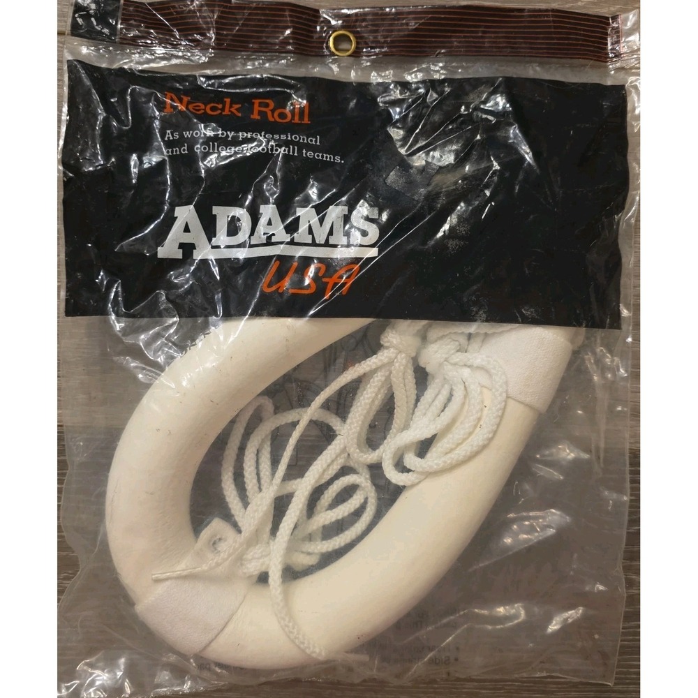 NEW Adams USA Football Pads Helmet Neck Roll Round Vinyl White JR-14 ON-Field